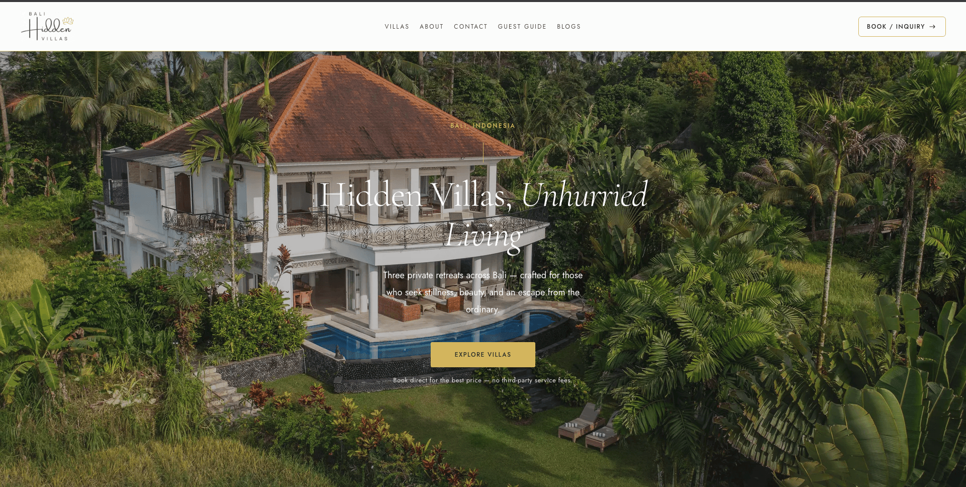 Bali Hidden Villas hero image